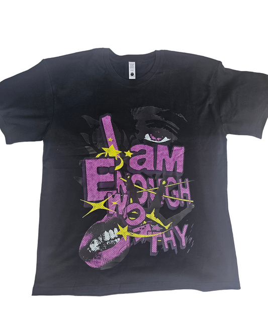 Premium Graphic T-shirts for Men and Women 200gsm 100% Cotton Iam enough lam worthy