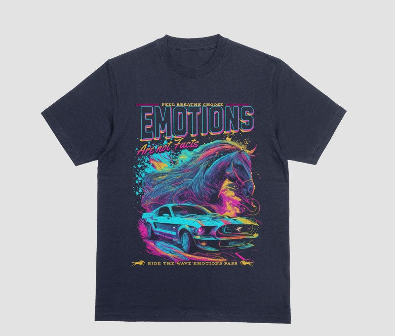 100% Cotton Oversized T-Shirt Graphic T-shirts for Men and Women 200gsm Cotton. Emotions are not facts