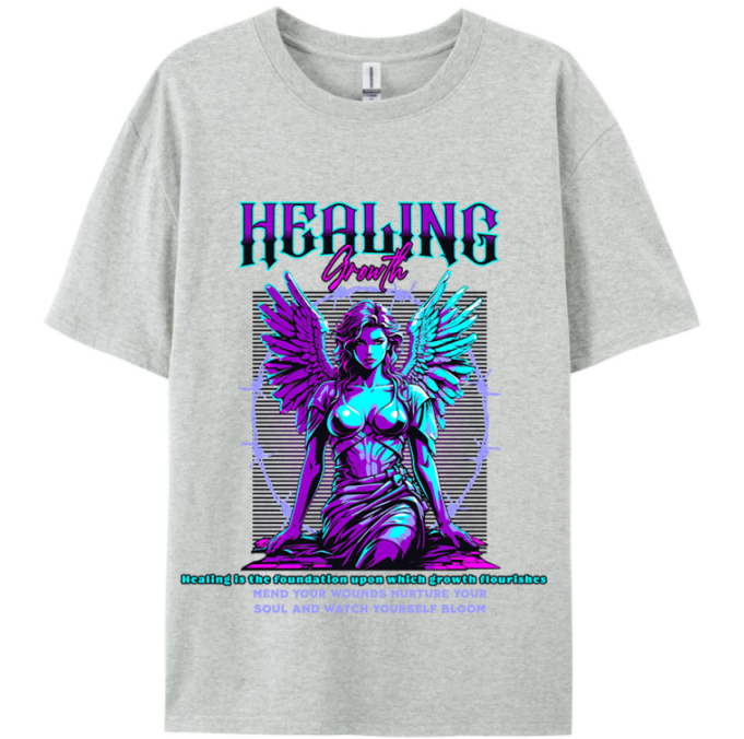 100% Cotton Oversized T-Shirt Premium Graphic T-shirts for Men and Women 200gsm. Healing Growth